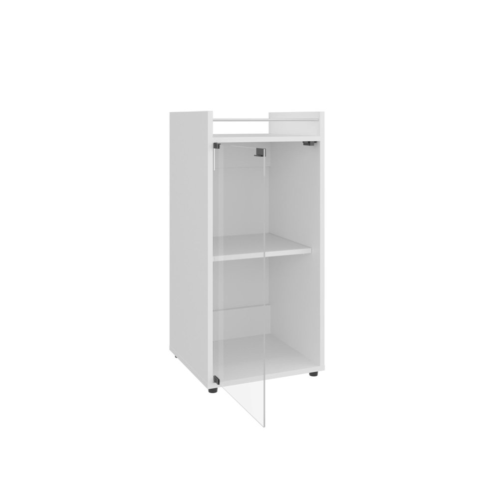 15" White Wood Bar Cart