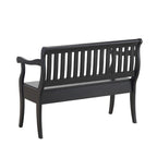 42" Black Solid Wood Storage Bench With Flip Top