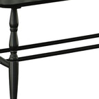 44" Black Wood Windsor Spindle Back Bench