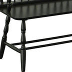 44" Black Wood Windsor Spindle Back Bench