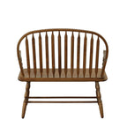 44" Black Wood Windsor Spindle Back Bench