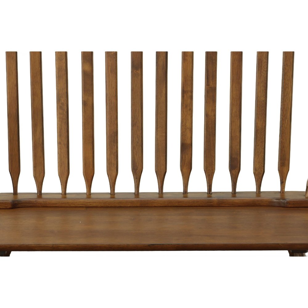 44" Black Wood Windsor Spindle Back Bench