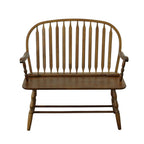 44" Black Wood Windsor Spindle Back Bench