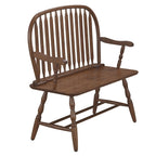 44" Black Wood Windsor Spindle Back Bench