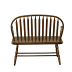 44" Black Wood Windsor Spindle Back Bench