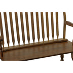 44" Black Wood Windsor Spindle Back Bench