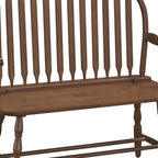 44" Black Wood Windsor Spindle Back Bench