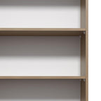 71" Natural Wood Three Tier Bookcase