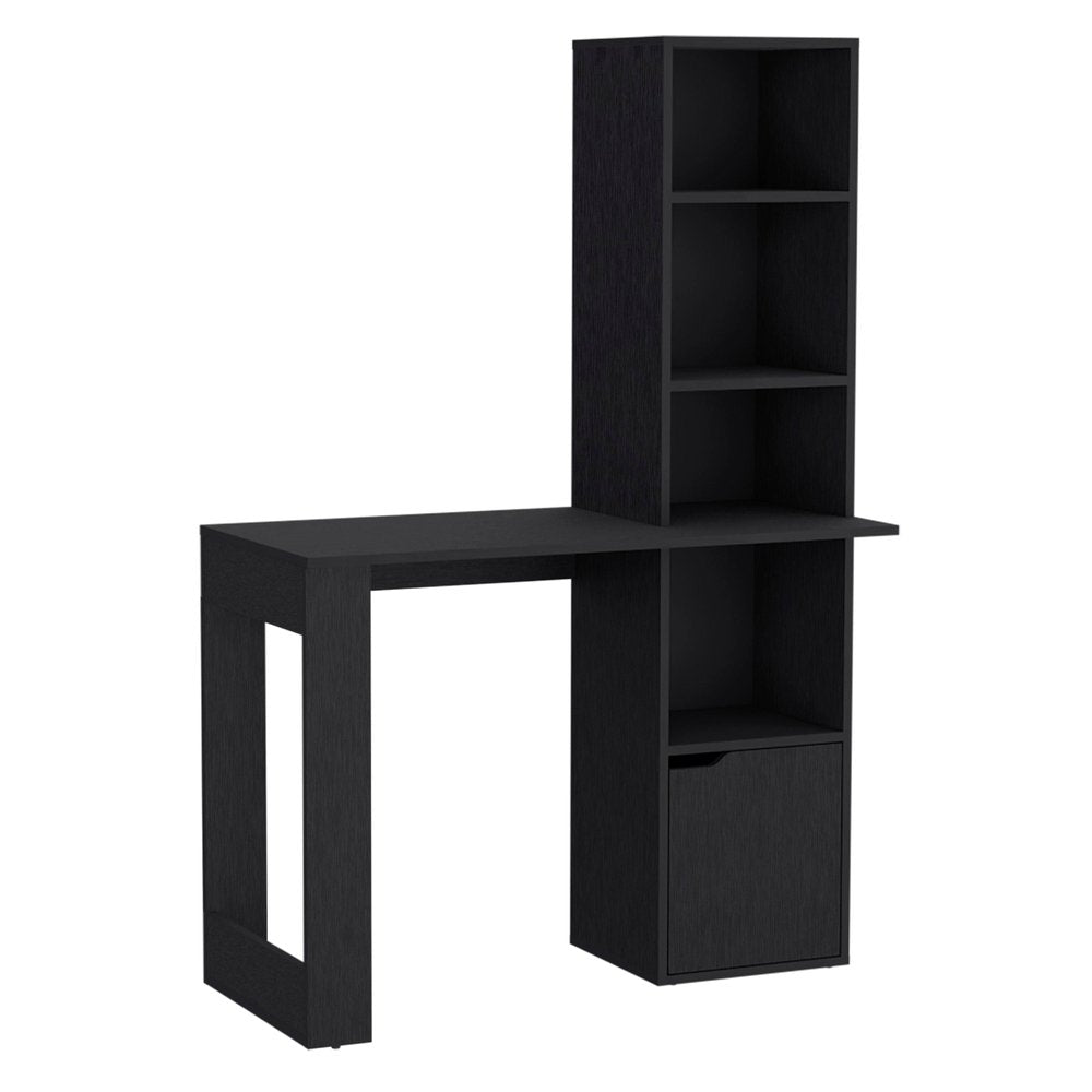 39" White Wood Pedestal Computer Desk
