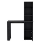 39" White Wood Pedestal Computer Desk