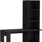 39" White Wood Pedestal Computer Desk