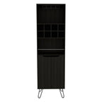 21" Black Wood Bar Cart