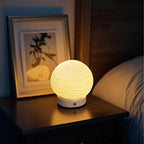 7" White Globe Desk Lamp With Globe Shade