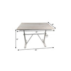 Adjustable Light Gray and Charcoal Solid Wood and Iron Trestle Standing Desk
