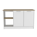 25" White Wood Kitchen Island