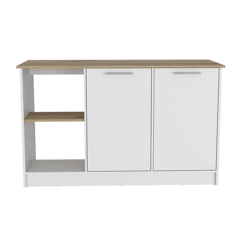 25" White Wood Kitchen Island