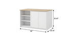 25" White Wood Kitchen Island
