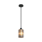 Ash Gray Crystal and Metal Mercury Glass Flush Chandelier With Gold Shades