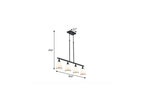 Black Kitchen Island Four Light Glass and Wrought Iron Frosted Glass Flush Chandelier With Black Shades