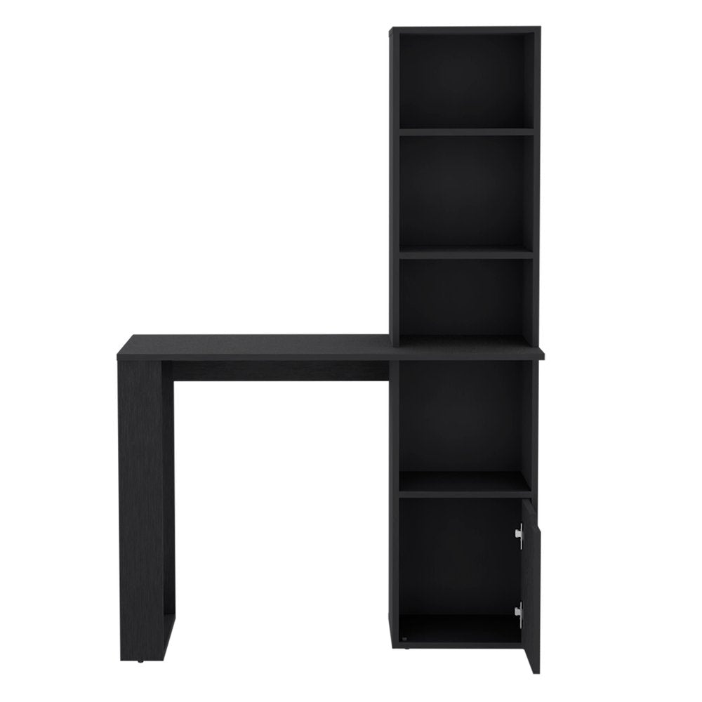 39" White Wood Pedestal Computer Desk