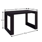 47" Black Wood Computer Desk