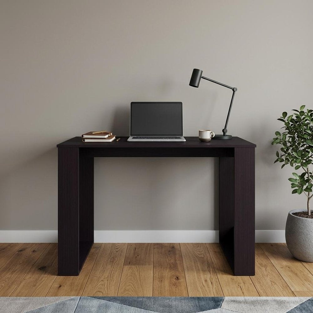 47" Black Wood Computer Desk