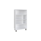 41" White Wood Four Tier Bookcase
