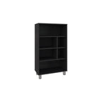 41" Black Wood Four Tier Bookcase