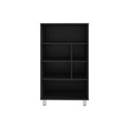 41" Black Wood Four Tier Bookcase