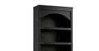 70" Black Wood Four Tier USB Bookcase
