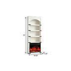 70" White Wood Four Tier USB Bookcase
