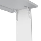 36" White Wood Folding Wall Mounted Pedestal Computer Desk