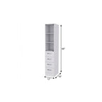 12" White Wood Freestanding Single Door Bathroom Vanity And Three Drawers