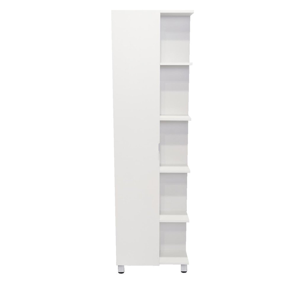 20" White Wood Corner Accent Cabinet With Single Door
