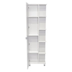20" White Wood Corner Accent Cabinet With Single Door