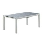 71" Brown And Black Heavy Duty Plastic Outdoor Dining Table with Umbrella Hole