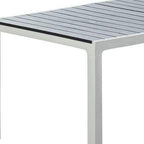 71" Brown And Black Heavy Duty Plastic Outdoor Dining Table with Umbrella Hole