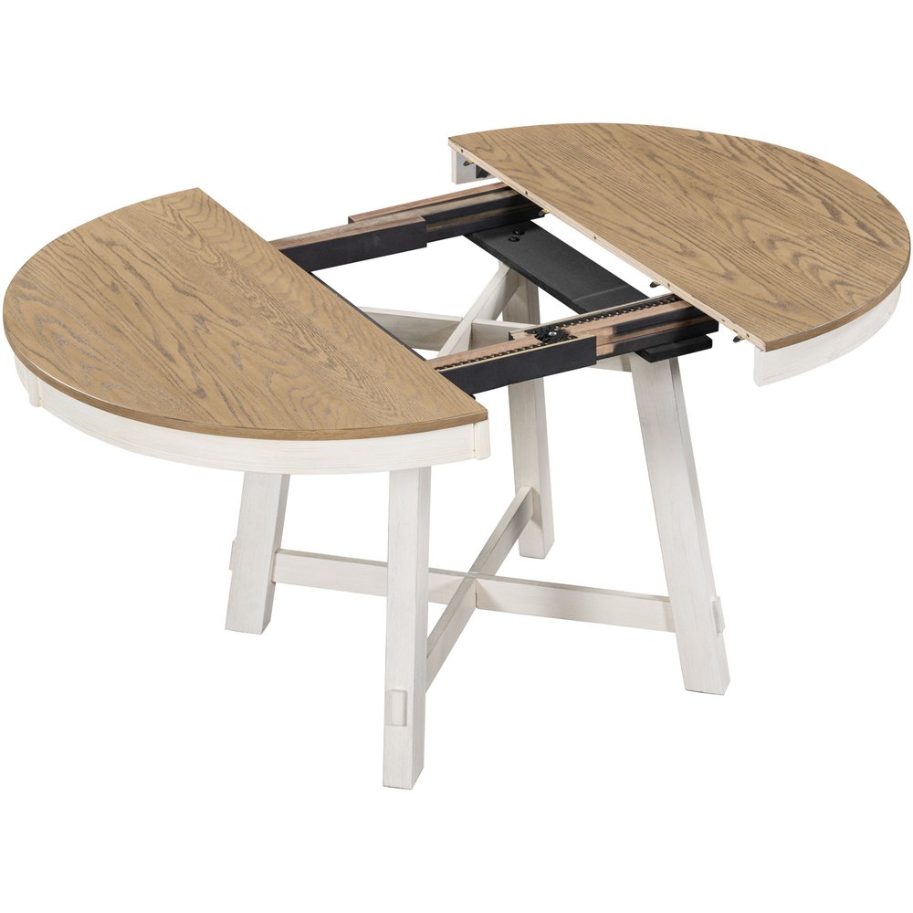 58" Espresso Wood Removable Leaf Oval Extendable Dining Table
