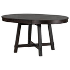 58" Espresso Wood Removable Leaf Oval Extendable Dining Table