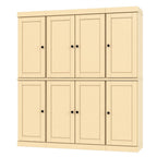72" Yellow Solid Wood 8 Two Drawer Pantry Or Storage Closet