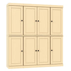 72" Yellow Solid Wood 8 Two Drawer Pantry Or Storage Closet