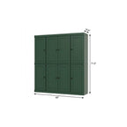 72" Green Solid Wood 8 Two Drawer Pantry Or Storage Closet