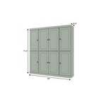 72" Sage Solid Wood 8 Two Drawer Pantry Or Storage Closet
