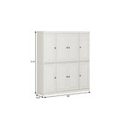 72" Off White Solid Wood 8 Two Drawer Pantry Or Storage Closet