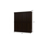 72" Espresso Solid Wood 8 Two Drawer Pantry Or Storage Closet
