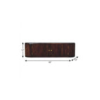 43" Chestnut Solid Wood Floating Wall Mount Console Table
