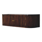 43" Chestnut Solid Wood Floating Wall Mount Console Table