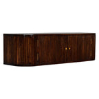 43" Chestnut Solid Wood Floating Wall Mount Console Table
