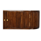 43" Chestnut Solid Wood Floating Wall Mount Console Table
