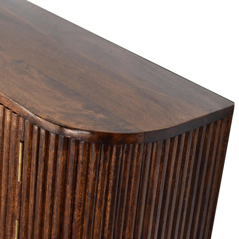 43" Chestnut Solid Wood Floating Wall Mount Console Table